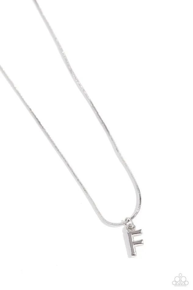 Necklaces Paparazzi Necklace Seize the Initial Silver F Paparazzi Jewelry Necklaces Paparazzi Necklace Seize the Initial Silver F Paparazzi Jewelry