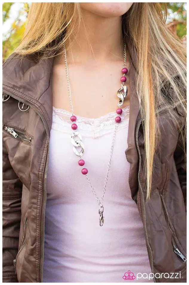 Necklaces Paparazzi Necklace The Missing Link Pink Paparazzi Jewelry