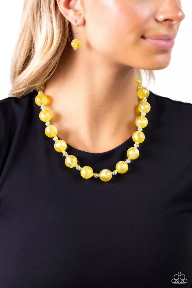 Necklaces Paparazzi Necklace Timelessly Tantalizing Yellow Paparazzi Jewelry