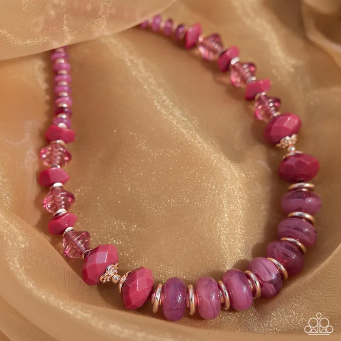Paparazzi Accessories Necklaces Paparazzi Necklace Swift Shimmer Pink