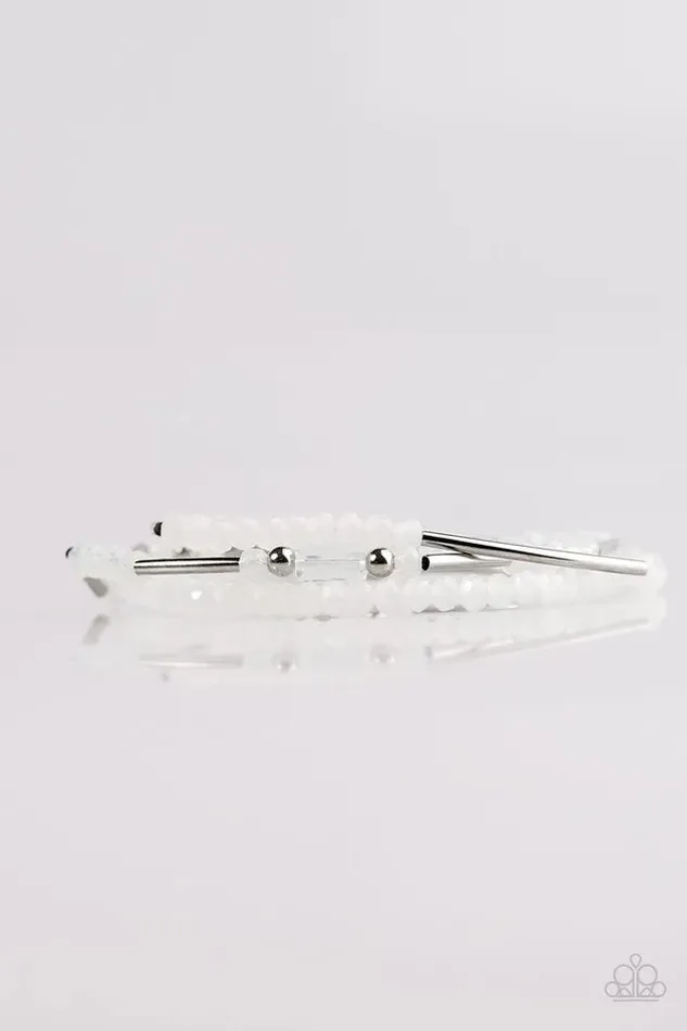 Paparazzi Bracelet Dream Gleam White Paparazzi Jewelry Bracelets
