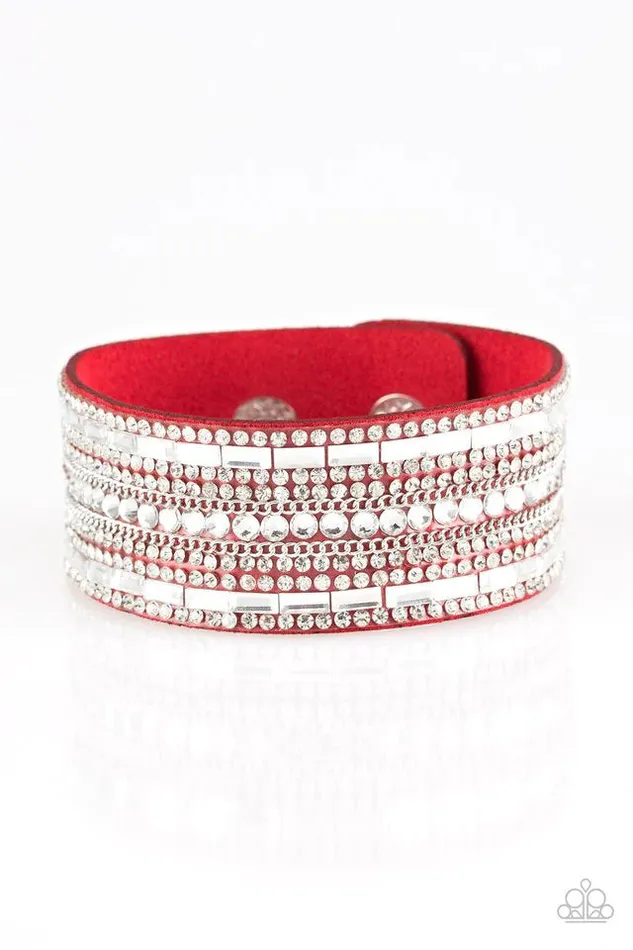 Paparazzi Bracelet Rebel Radiance Red Paparazzi Jewelry Bracelets