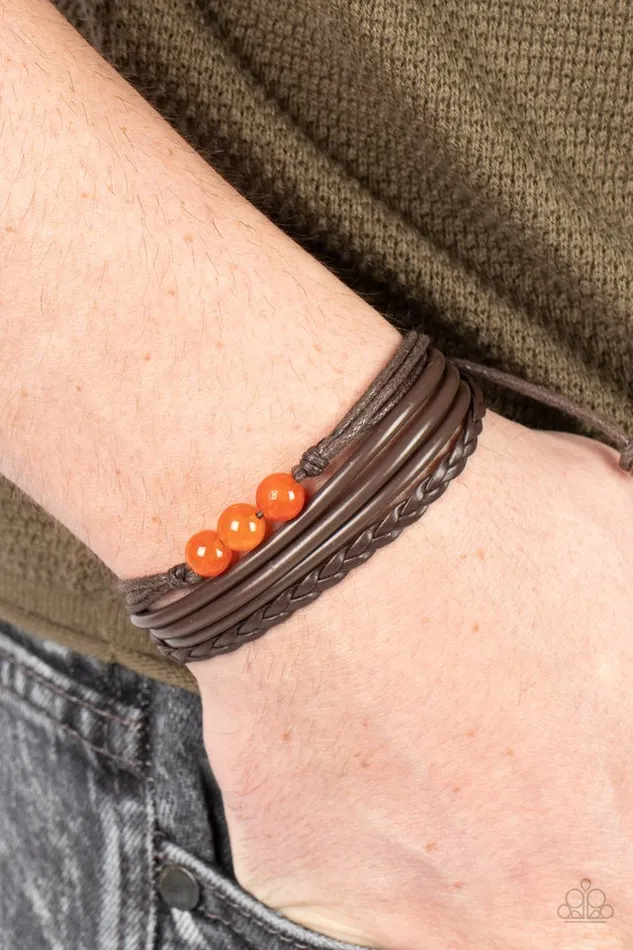 Paparazzi Bracelet Rest Easy Orange Paparazzi Jewelry Bracelets
