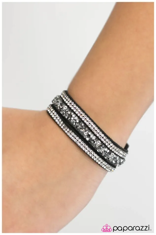Paparazzi Bracelet Rock You Like A Hurricane Black Paparazzi Jewelry Bracelets