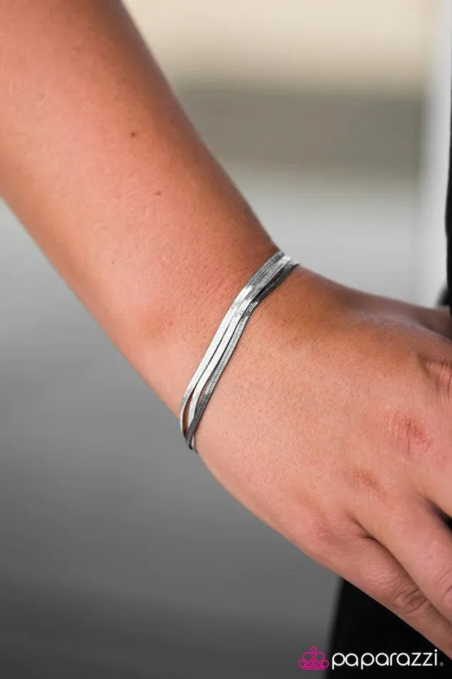 Paparazzi Bracelet Slithering Shimmer Silver Paparazzi Jewelry Bracelets