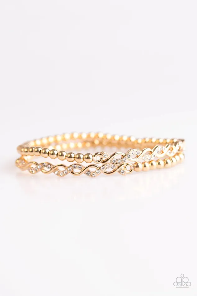 Paparazzi Bracelet Uptown Utopia Gold Paparazzi Jewelry Bracelets