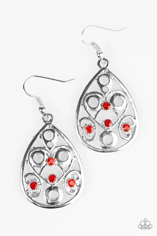 Paparazzi Earring As MONSOON As Possible Red Paparazzi Jewelry Earrings