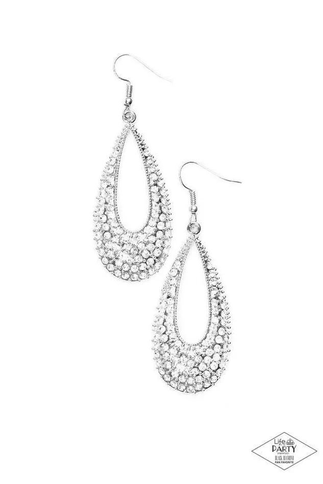 Paparazzi Earring BigTime Spender White Paparazzi Jewelry Earrings Paparazzi Earring BigTime Spender White Paparazzi Jewelry Earrings