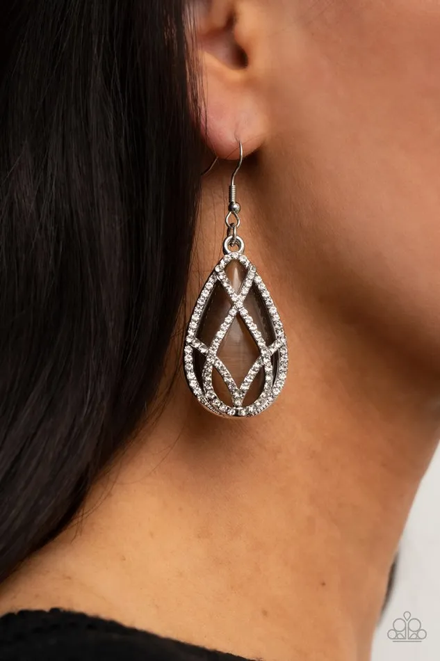 Paparazzi Earring Crawling With Couture Brown Paparazzi Jewelry Earrings