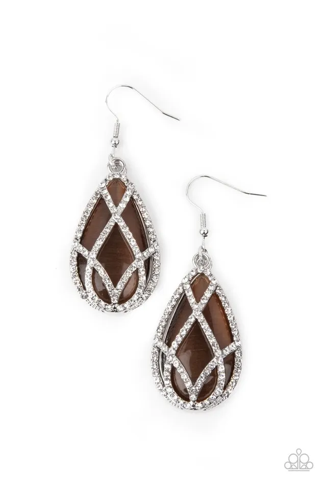 Paparazzi Earring Crawling With Couture Brown Paparazzi Jewelry Earrings Paparazzi Earring Crawling With Couture Brown Paparazzi Jewelry Earrings