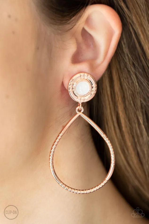 Paparazzi Earring Fairytale Finish Copper Paparazzi Jewelry Earrings