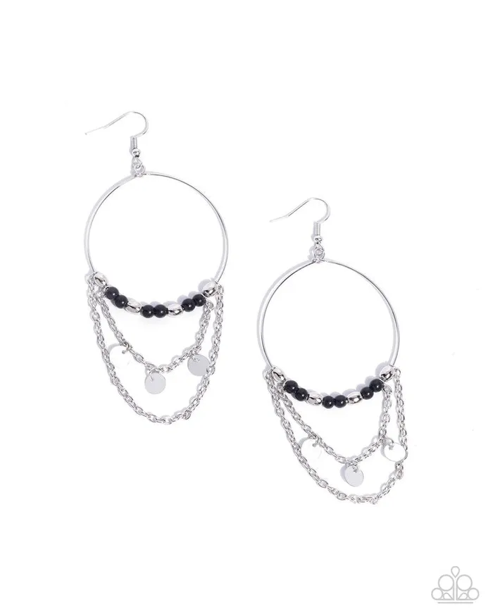Paparazzi Earring Fearless Fringe Black Paparazzi Jewelry Earrings Paparazzi Earring Fearless Fringe Black Paparazzi Jewelry Earrings