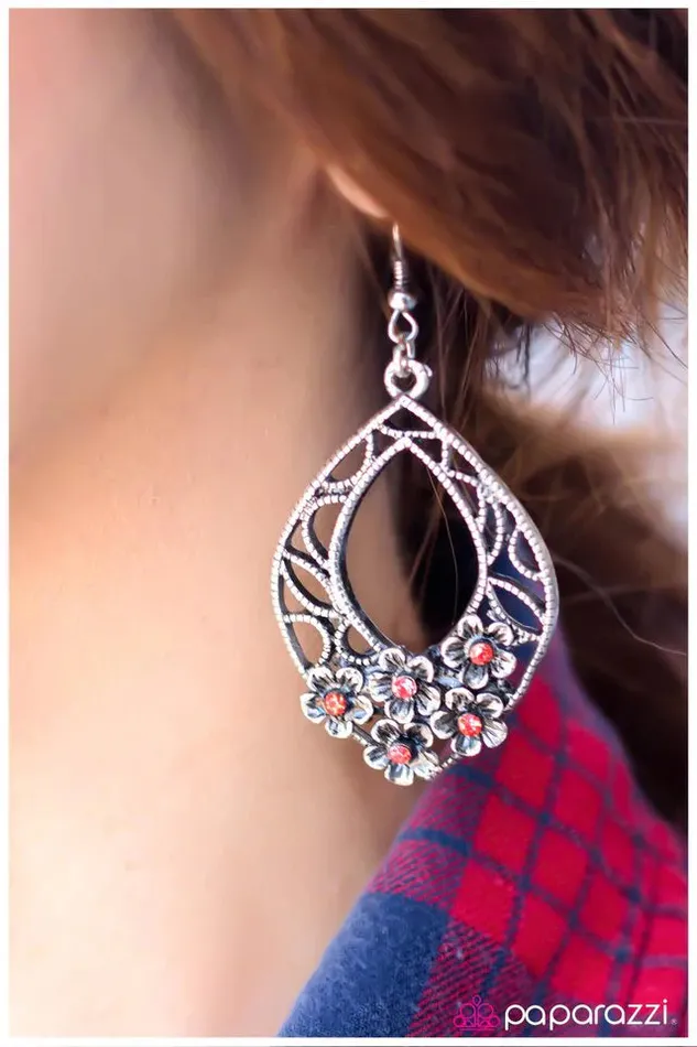 Paparazzi Earring Garden Party Orange Paparazzi Jewelry Earrings