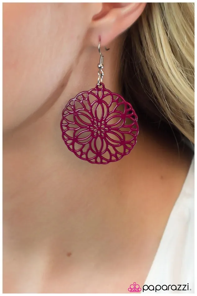 Paparazzi Earring Glamour Guru Pink Paparazzi Jewelry Earrings