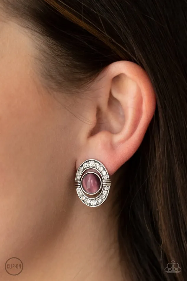 Paparazzi Earring GLOW of Force Purple Paparazzi Jewelry Earrings