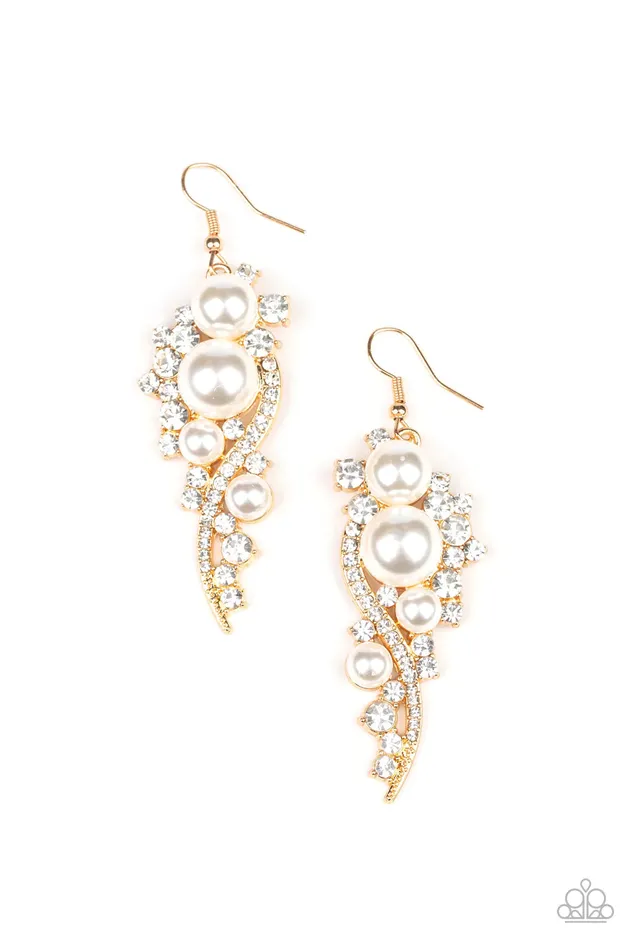 Paparazzi Earring HighEnd Elegance Gold Paparazzi Jewelry Earrings