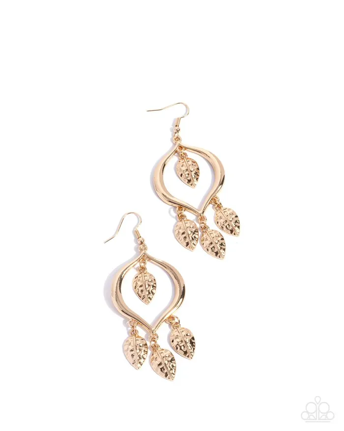 Paparazzi Earring Leafy Landmark Gold Paparazzi Jewelry Earrings Paparazzi Earring Leafy Landmark Gold Paparazzi Jewelry Earrings