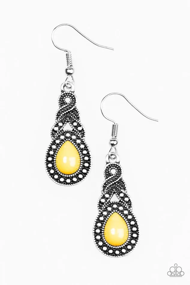 Paparazzi Earring Looking Suave Yellow Paparazzi Jewelry Earrings