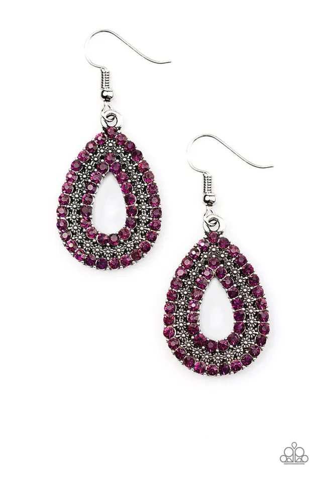 Paparazzi Earring Make A GLAM Out Of You Purple Paparazzi Jewelry Earrings