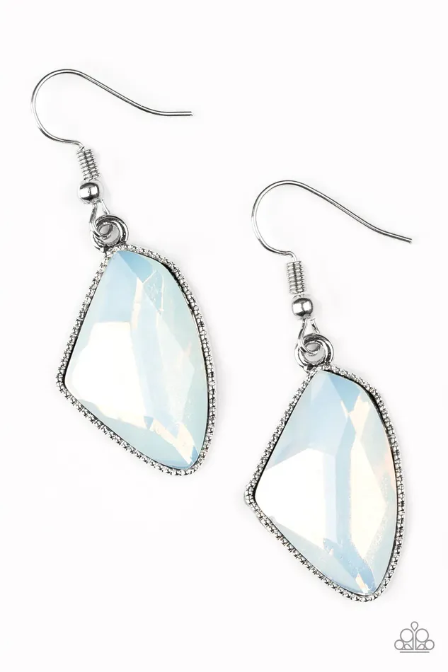 Paparazzi Earring Mystic Mist White Paparazzi Jewelry Earrings