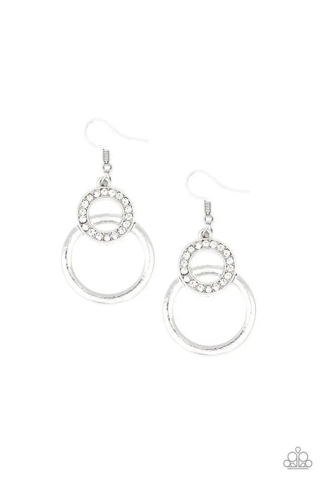 Paparazzi Earring Regal Refinery White Paparazzi Jewelry Earrings