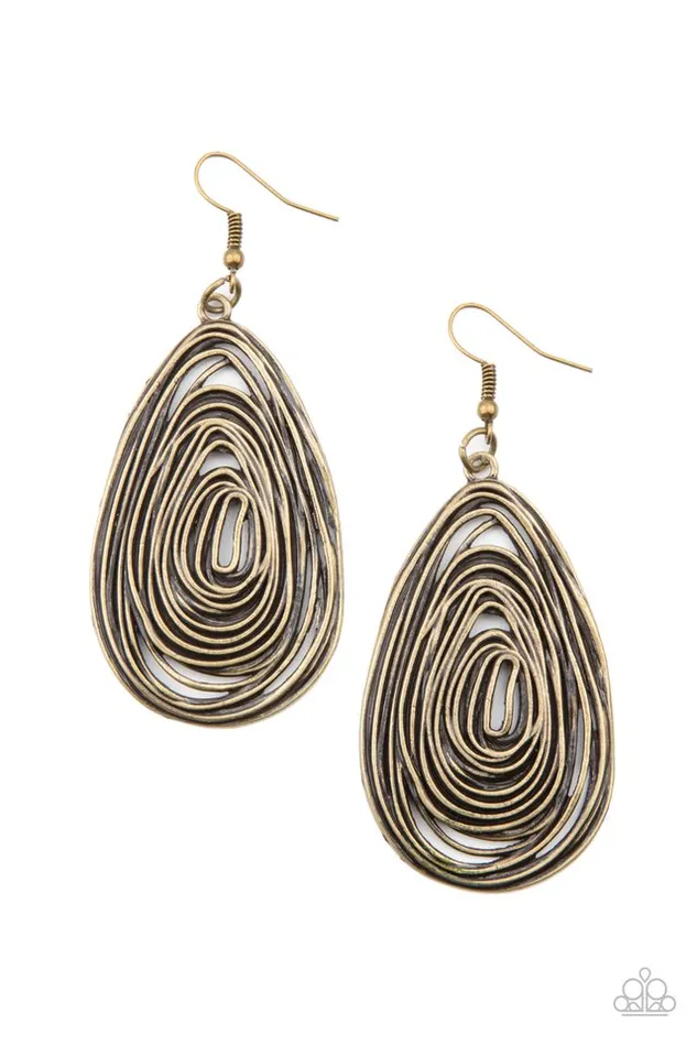 Paparazzi Earring Rural Ripples Brass Paparazzi Jewelry Earrings Paparazzi Earring Rural Ripples Brass Paparazzi Jewelry Earrings