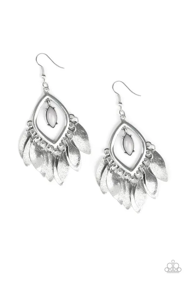 Paparazzi Earring Sunset Soul Silver Paparazzi Jewelry Earrings