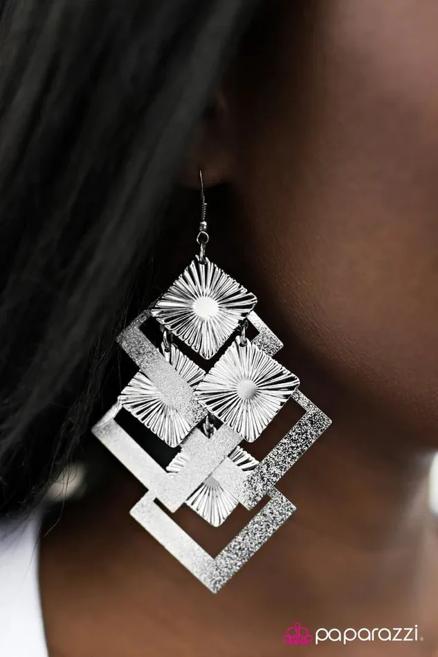 Paparazzi Earring The Sun Also Rises Silver Paparazzi Jewelry Earrings