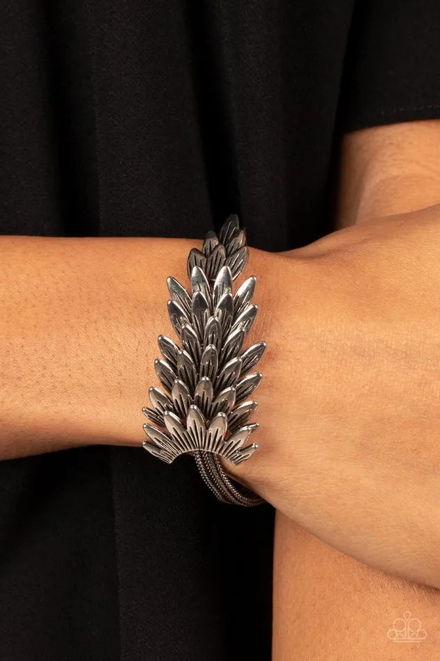 Paparazzi Jewelry Bracelets Paparazzi Bracelet BOA and Arrow Silver