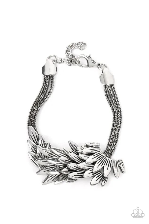 Paparazzi Jewelry Bracelets Paparazzi Bracelet BOA and Arrow Silver Paparazzi Jewelry Bracelets Paparazzi Bracelet BOA and Arrow Silver