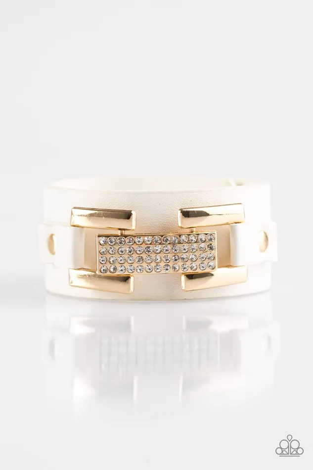 Paparazzi Jewelry Bracelets Paparazzi Bracelet Going Platinum White