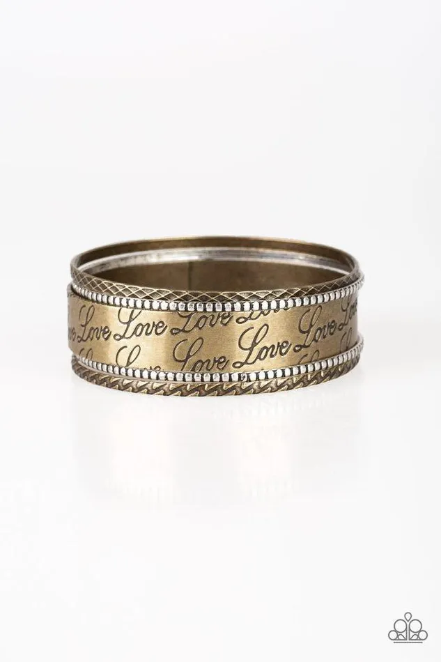 Paparazzi Jewelry Bracelets Paparazzi Bracelet Literally Loveable Brass