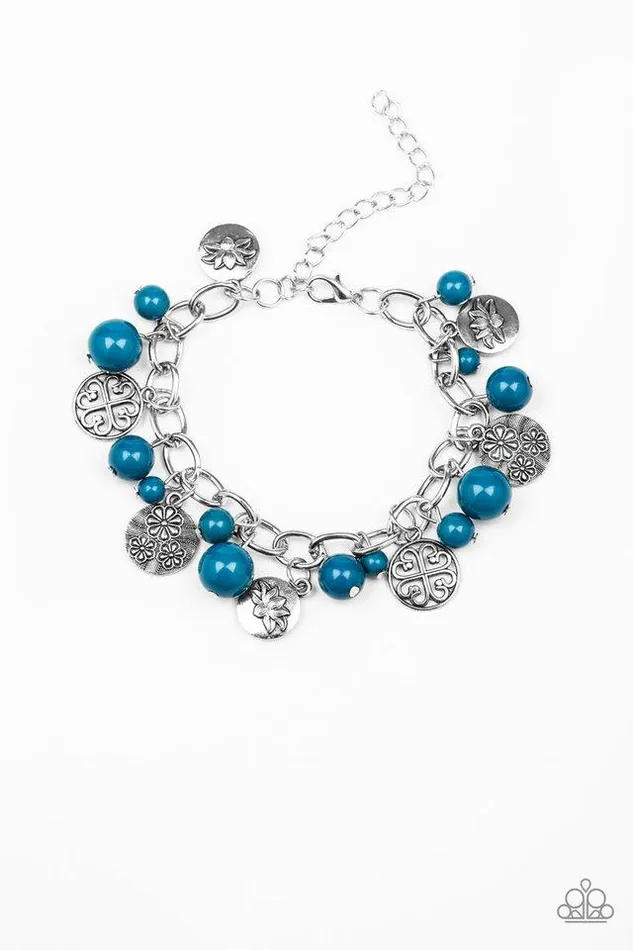 Paparazzi Jewelry Bracelets Paparazzi Bracelet Lotus Lagoon Blue