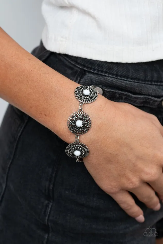 Paparazzi Jewelry Bracelets Paparazzi Bracelet Mojave Mandalas White