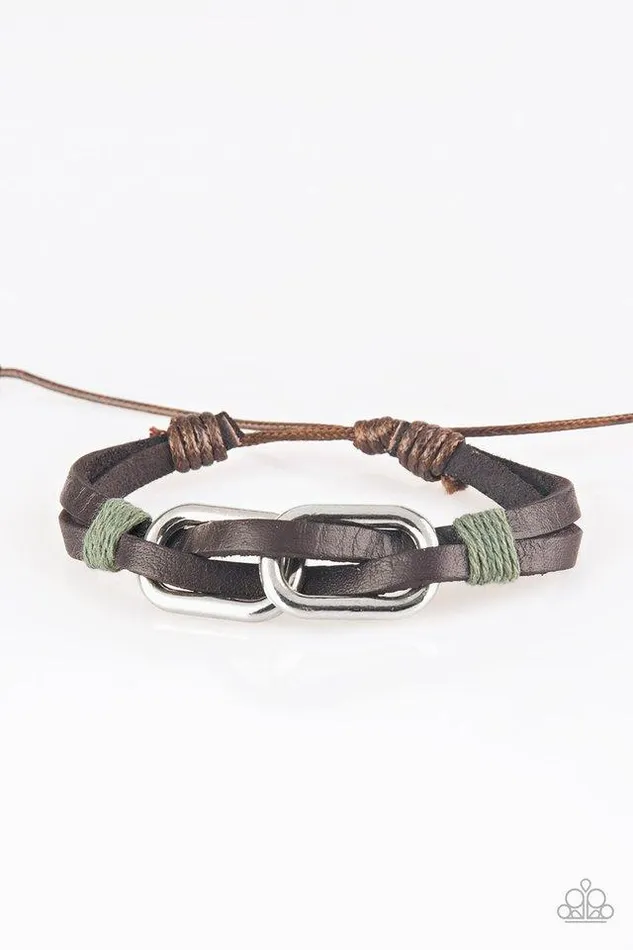 Paparazzi Jewelry Bracelets Paparazzi Bracelet MOUNTAINEER Time Zone Green