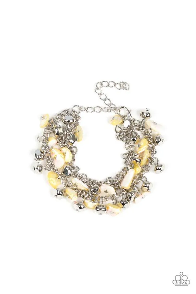 Paparazzi Jewelry Bracelets Paparazzi Bracelet Plentiful Pebbles Yellow