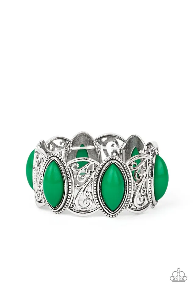 Paparazzi Jewelry Bracelets Paparazzi Bracelet POP Skip and a Jump Green Paparazzi Jewelry Bracelets Paparazzi Bracelet POP Skip and a Jump Green