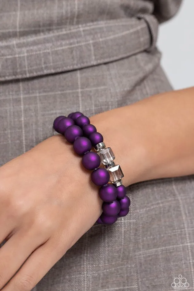 Paparazzi Jewelry Bracelets Paparazzi Bracelet Shopaholic Showdown Purple