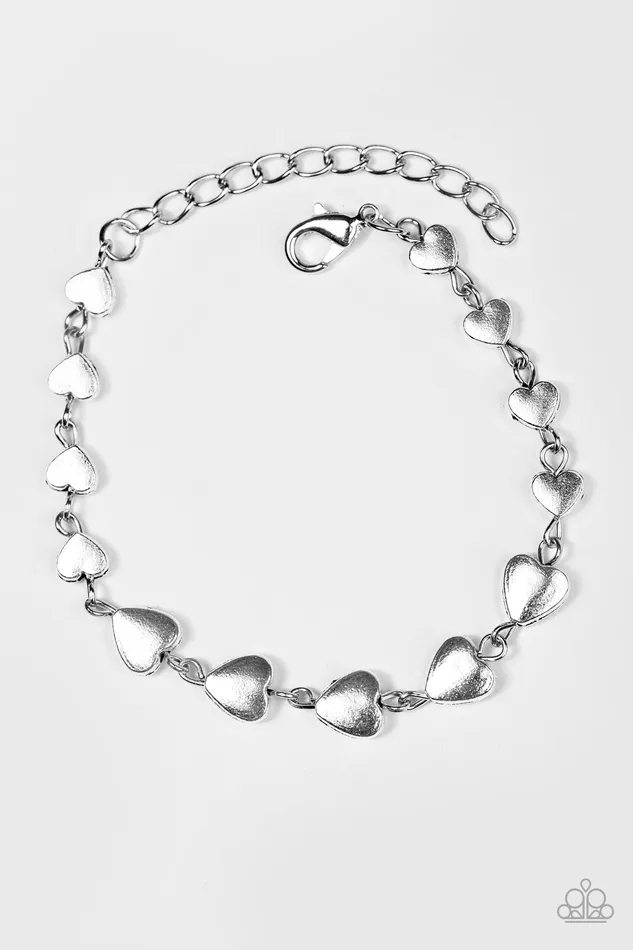 Paparazzi Jewelry Bracelets Paparazzi Bracelet Turn Up The HEARTBEAT Silver