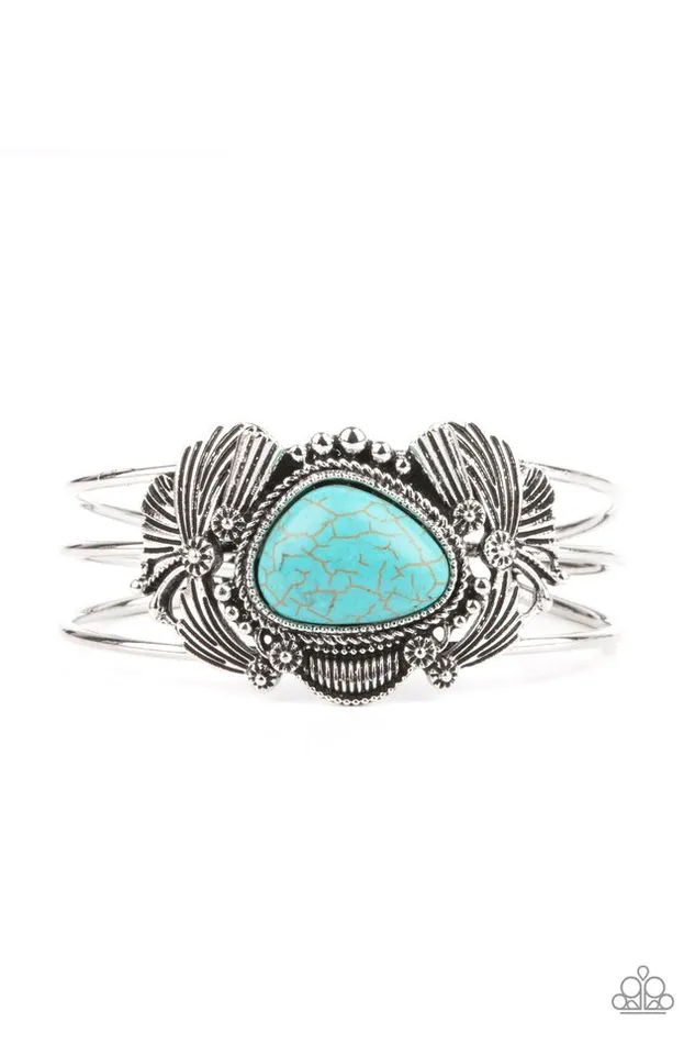 Paparazzi Jewelry Bracelets Paparazzi Bracelet Western Wonderland Blue Paparazzi Jewelry Bracelets Paparazzi Bracelet Western Wonderland Blue