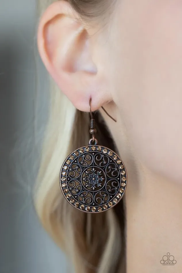 Paparazzi Jewelry Earrings Paparazzi Earring Bollywood Ballroom Copper
