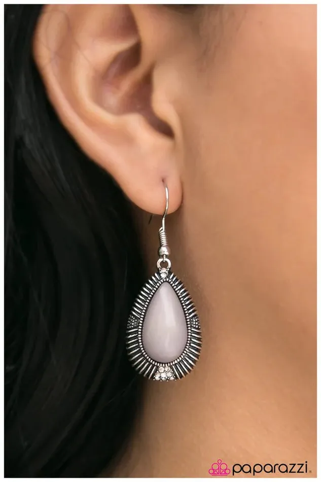 Paparazzi Jewelry Earrings Paparazzi Earring Cavalier Colors Silver