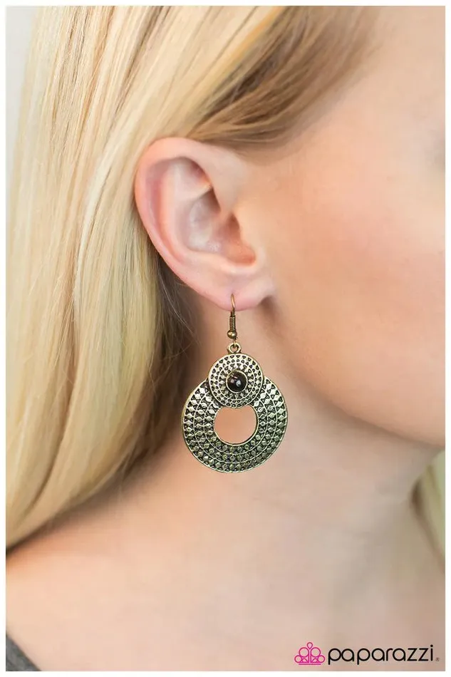 Paparazzi Jewelry Earrings Paparazzi Earring Egyptian Elegance Brass