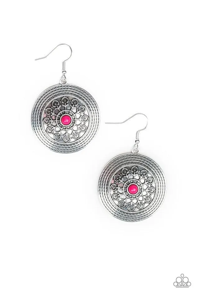 Paparazzi Jewelry Earrings Paparazzi Earring Karma Drama Pink