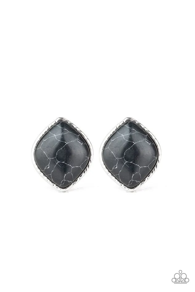 Paparazzi Jewelry Earrings Paparazzi Earring Marble Marvel Black Paparazzi Jewelry Earrings Paparazzi Earring Marble Marvel Black
