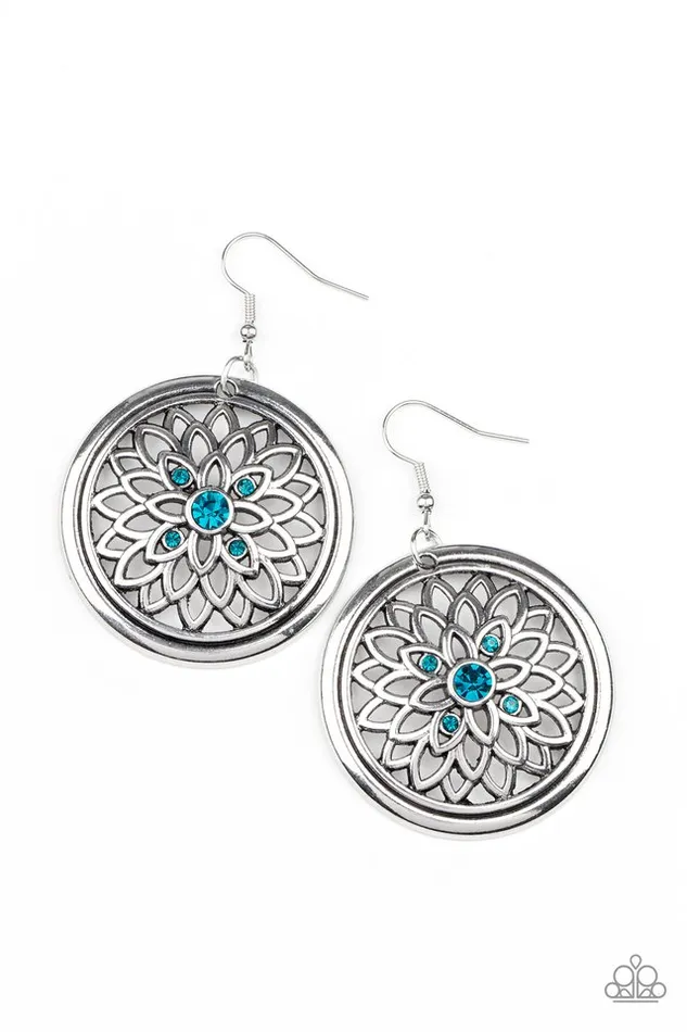 Paparazzi Jewelry Earrings Paparazzi Earring Mega Medallions Blue Paparazzi Jewelry Earrings Paparazzi Earring Mega Medallions Blue