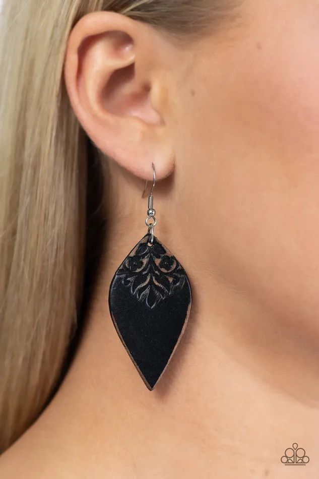 Paparazzi Jewelry Earrings Paparazzi Earring Naturally Nostalgic Black