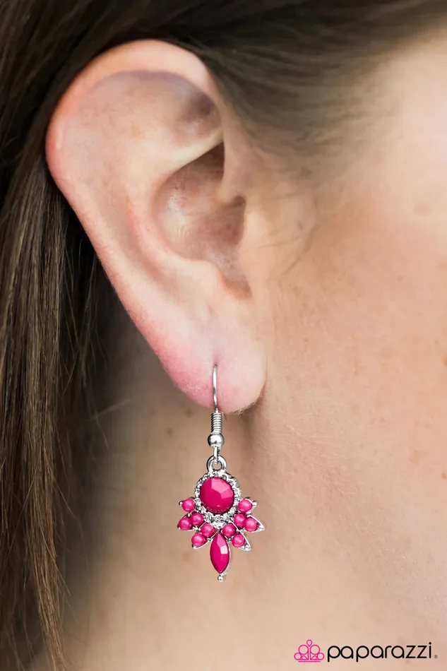 Paparazzi Jewelry Earrings Paparazzi Earring Palm Beach Party Pink