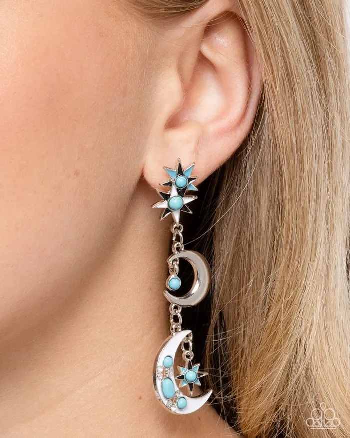 Paparazzi Jewelry Earrings Paparazzi Earring Stellar Serendipity Blue