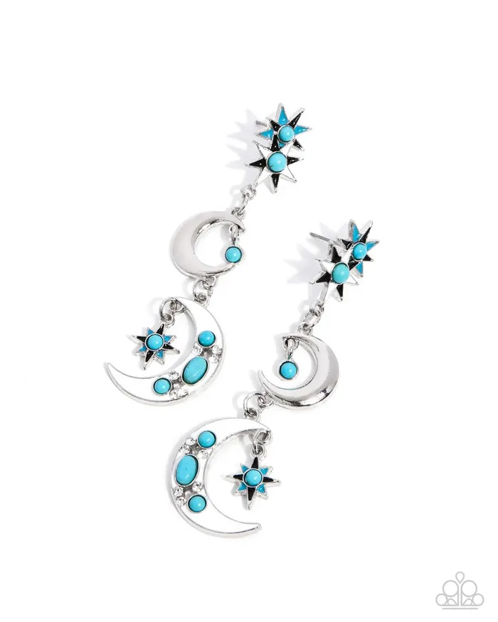 Paparazzi Jewelry Earrings Paparazzi Earring Stellar Serendipity Blue Paparazzi Jewelry Earrings Paparazzi Earring Stellar Serendipity Blue
